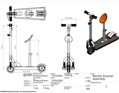 Ginger: Electrical Scooter Design Development - 2020