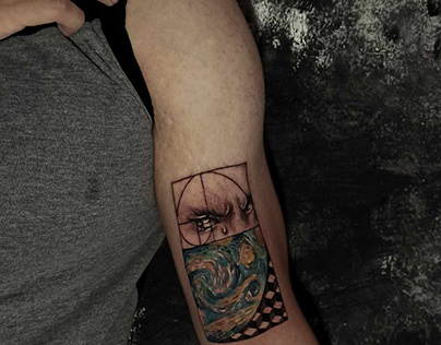 tattoo lucifer fondo noche estrellada