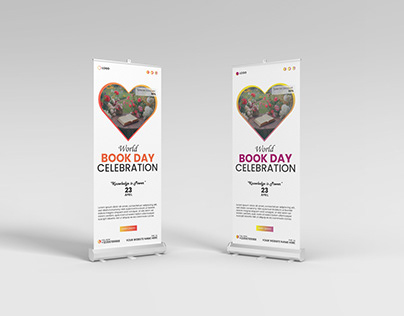World Book Day Roll Up Banner Design