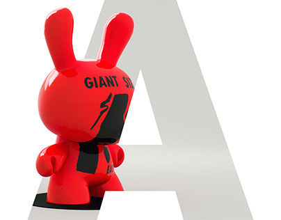 Kidrobot Andy Warhol 20 inch Red Giant 3D model