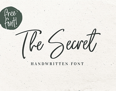 The Secret Handwritten Font Free Commercial Use.