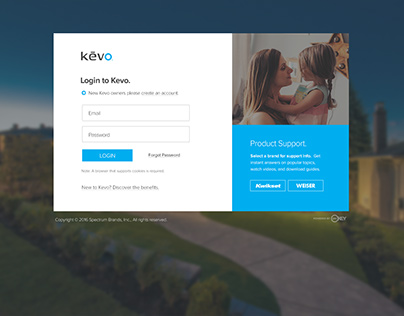 User Login Screen: Kevo Smart Lock