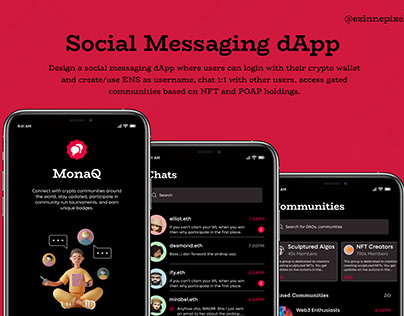 Social Messaging dApp UI Presentation.