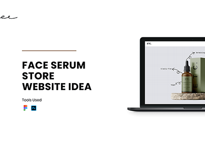 Face serum store website design