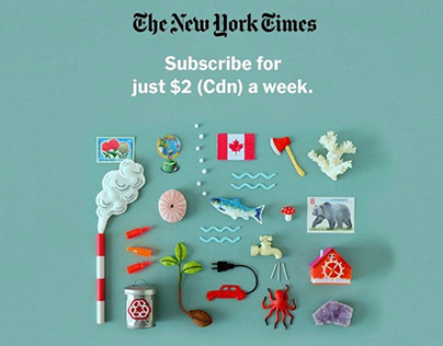 New York Times Web Campaign Miniature Collages