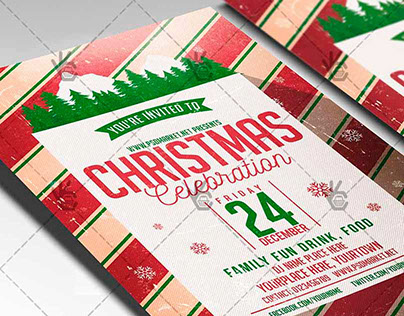Christmas Celebration Party - Winter Flyer PSD Template