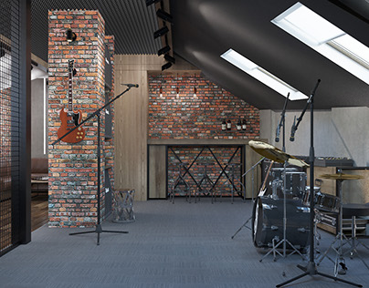 Office with a music studio in Lviv