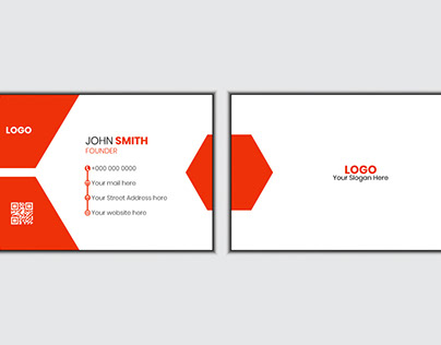 Printed Business Card Template.