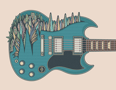 Gibson SG Heavy Relic Guitar Art