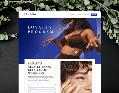 cosmetic brand - landing page, social media and KV