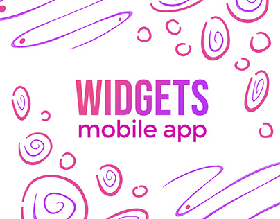 Set of widgets for phone application,gradient design