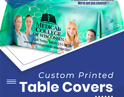 Custom Printed Table Throw or Fitted