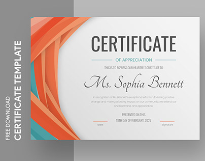 Free Editable Online Thank You Certificate Template