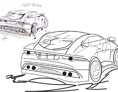 Sketch Jaguar F Type Coupe