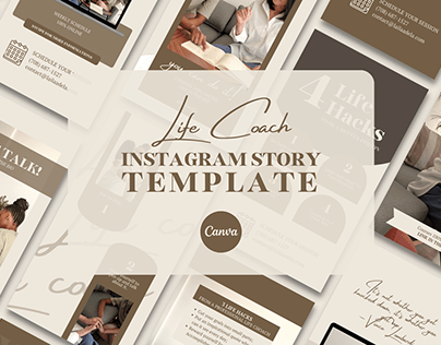BUSINESS COACH INSTAGRAM STORY CANVA TEMPLATE