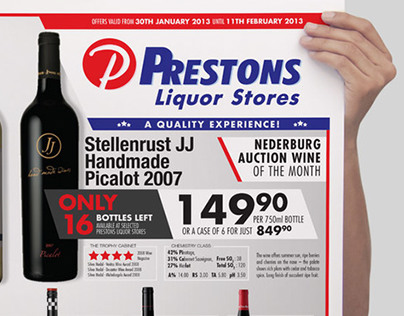 Prestons Liquor Stores - Full Page Tabloid Ad