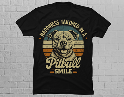Pitbull dog breeds t-shirt design