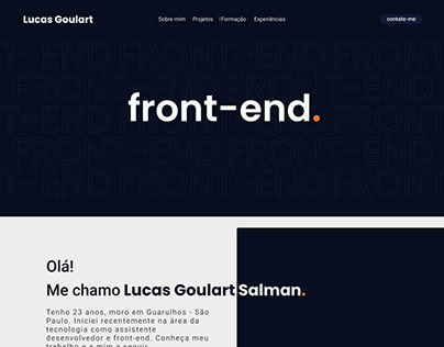 Project thumbnail - Projeto Lucas Goulart - Portfolio pessoal