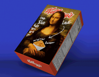 Kellogg's cereals x famous art packaging design