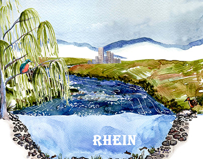 Rhein cross-section - illustrations for a book