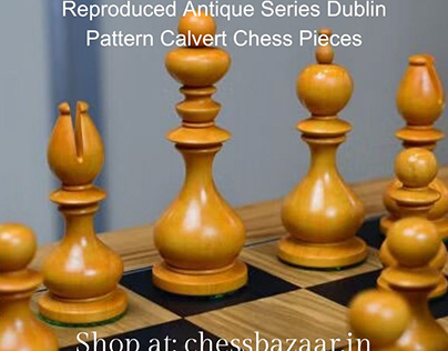 Reproduced Antique Series Dublin Calvert Chess Pieces