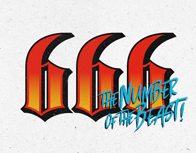 The Number of the Beast Lettering