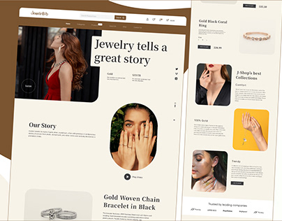 JewelryBib Jewelry Shop E-Commerce Website | UI UX