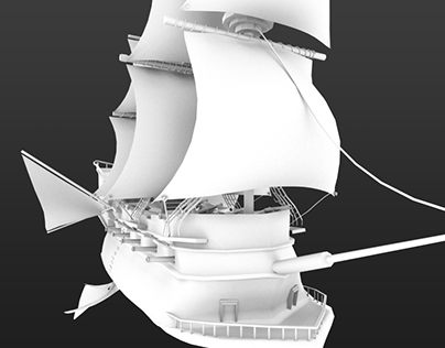 Flying ship 3D Model