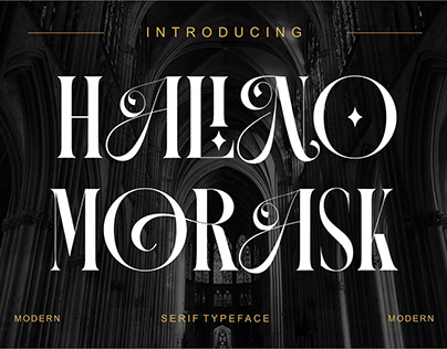 Halinomorask elegan serif font