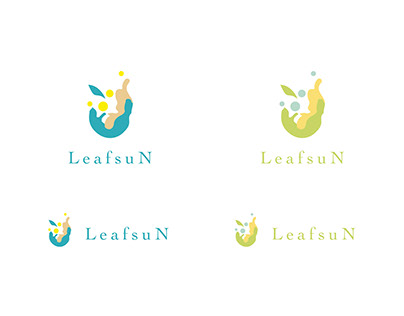 Logo Design / ロゴデザイン | 「葉」と「太陽」をイメージしたカフェ