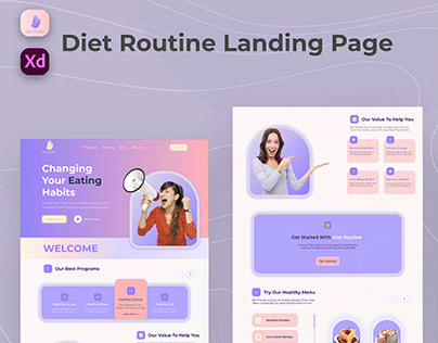 Diet Routine Landing Page
