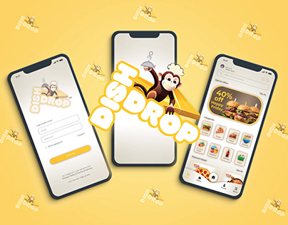 Food Delivery Phone App Interface And Logo Design