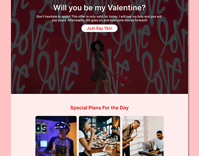 Valentine Request Landing Page