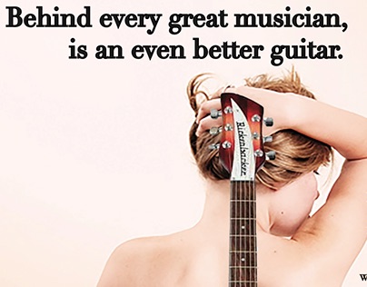 Mock Rickenbacker Guitar Advertisement