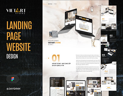 Landing Page Introduce Website - Vietart Stone