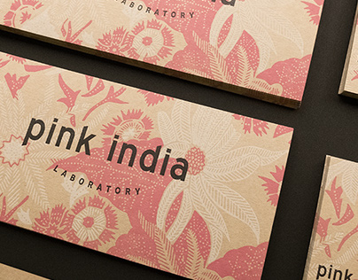 Pink India logo redesign and collateral
