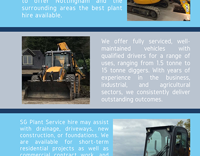 Plant rental in the counties of Derby and Nottingham