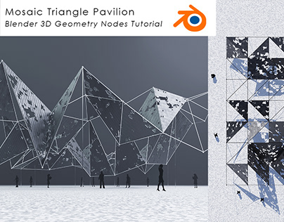 Mosaic Triangle Pavilion Blender3D Geometry Nodes