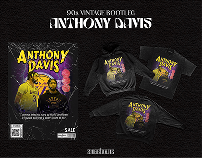 Anthony Davis - 90s Vintage Retro Bootleg Tee Designs