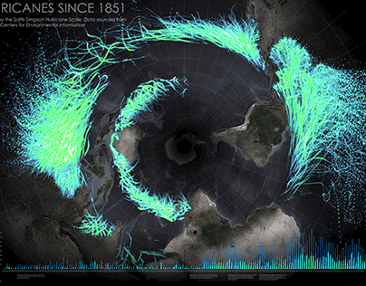 Project thumbnail - Hurricanes Since 1851 - Cartography MOOC