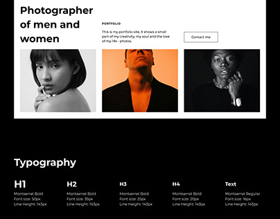 Website for photographer / Сайт для фотографа