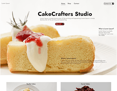 E-commerce Cake Web Design