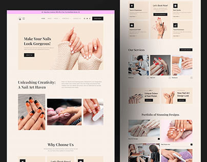 GlamNails | NailArt and manicure Figma Design Template