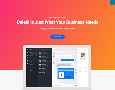 Celebi - Landing Page Developed by Zahid Evaan