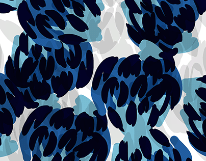 Abstract Blue Floral