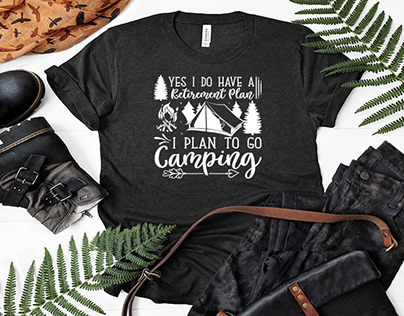 Retirement plan Addicted to Travel and Camping T-shirt