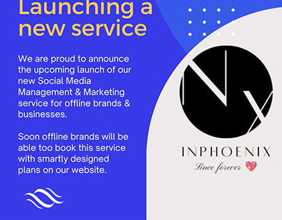 Launch of our new service!