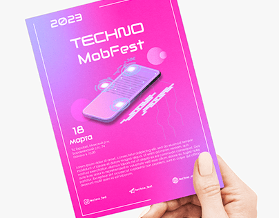 Mobile technology festival flyer
