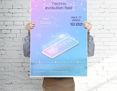 Banner design for mobile technology festival.