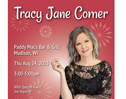 Promo Flyers for Tracy Jane Comer, Singer/Songwriter